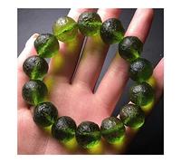 8mm/10mm/12mm MOLDAVITE BRACELET Energy Jewelry Green Peridot Woman Man Czech Moldavite Stone Stretch Buddha Bracelet (IK-3SF3), SBOTTON-8571 (Length : 8MM)
