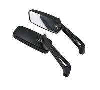8mm/10mm Universal Motorcycle Metal Rear View Side Mirrors Rectangle Black Square Smoke Blue Glass Mobike Accessories For Handlebar Mirrors