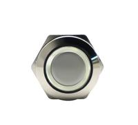 8mm 10mm Waterproof Momentary Latching Push Button Switch LED High Head Starter Auto Engine 1NO Doorbell Instantaneous Switch(White Led,8MM_LATCHING_24V)