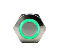 8mm 10mm Waterproof Momentary Latching Push Button Switch LED High Head Starter Auto Engine 1NO Doorbell Instantaneous Switch(Green Led,8MM_MOMENTARY_3-6V)