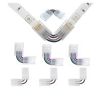 8mm 10mm Wide Strip Right Corner 2pin 3pin 4pin Solder-free Crystal Connectors For COB 5050 2835 WS2812B WS2812(1pcs,10mm 4pin)