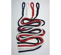 8mm 1mt 3strand Fender lines rope fender tie Polyester spliced whipped stitched Ready to use (White, Pieces: 8)