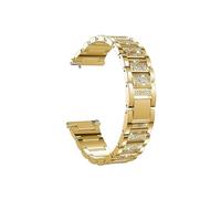 8mm 20mm 22mm Strap Women Diamond Bracelet for Garmin Watch Band Vivoactive 4 4S/Venu 3 3S/2 2S/SQ/Vivomove HR Metal Steel Belt (Color : Gold, Size : 20mm)