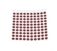 8mm 3D Fly Tying Eyes Stickers Gold Red Silver(Red 6mm)