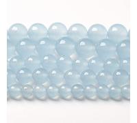 8mm 45pcs Natural Aquamarine Blue Jade Stone Beads for Jewelry Making DIY Bracelet Necklace Accessories Crystal Energy Healing Power Stone Beads(Aquamarine Blue Jade, 8mm)