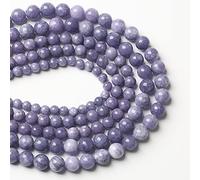8mm 45pcs Natural Purple Angelite Stone Beads Lavender Gemstone Round Loose Beads for Jewelry Making DIY Bracelet Necklace Earrings