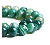 8MM 45PCS Natural Stone Green Agate Onyx Loose Beads for Jewelry Making DIY Bracelet Necklace