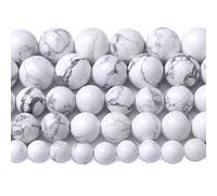 8MM 45PCS Natural Stone White Howlite Crystal Beads for Jewelry Making DIY Bracelet
