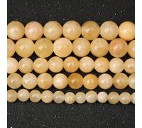 8MM 45PCS Natural Stone Yellow Calcite Beads for Jewelry Making DIY Bracelet