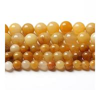 8mm 45pcs Natural Yellow Aventurine Jade Beads Round Loose Beads Energy Crystal Healing Power Gemstone for Jewelry Making DIY Bracelet 15 Inch