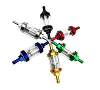 8mm 5/16 Chrome Fuel Filter Car Petrol Diesel Inline Tube Gasoline filter Universal Modified