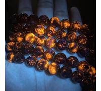 8MM 90pcs Natural Flame Yooperlite Stone Energy Round Loosefor Jewelry Making DIY Bracelet Necklace 2 Strands 32"