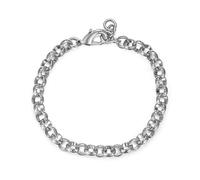 8mm-9mm Silver Diamond Cut Belcher Bracelet, 8 Inch, PVD Silver Plated - Bling King London