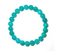 8MM Amazonite Bracelet for Women Men | Natural Blue Jade Jewelry for Heart & Throat Chakra Crystal | Fits for 7" Wrist | Good Luck Gemstones choice for Friends Familys | choice Box & Velvet Pouch