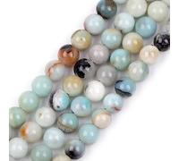 8mm Amazonite Semi Precious Gemstone Round Loose Beads for Jewellery Making DIY Handmade Craft Supplies 15" Big Large Hole
