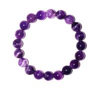 8MM Amethyst Bracelet for Men | Natural Third Eye & Crown Chakra Crystal | Fits for about 7.5" Wrist | Emotional Healing Spiritual Gift for Talismans & Amulets & Talismans Amulets & Feng Shui