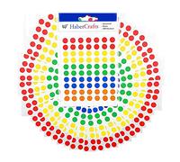 8mm Assorted Coloured Sticky Dots - Easy Peel Self Adhesive Circle Stickers (350 Stickers - Assorted Colours)