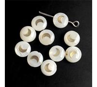 8mm AZ Initial Letter Round Shell Alphabet Beads Natural Mother of Pearl Loose Letter Beads for Jewelry Making DIY Accessories-Moon 7-8mm-5pcs