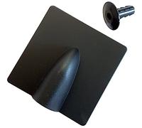 8mm - Black Brick Blast Buster & Bush/Grommet Cable Hole Cover Kit - Indoor & Outdoor Single RG6 Coaxial/Satellite Burst Wall Plate Tidy Cap - CCTV - Loops