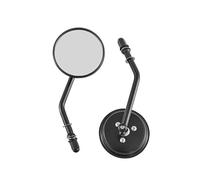 8mm Black Chrome Motorcycle Mirror Short Stem 3" Rearview Mirror For Harley For Dyna Bobber Chopper Old School 1982-2018 Up Mirrors End Rearviews