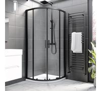 8mm Black Quadrant Shower Enclosure 800mm- Pavo