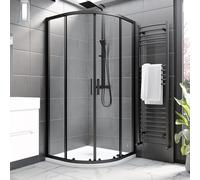 8mm Black Quadrant Shower Enclosure 900mm - Pavo