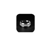 8mm Black/Silver Titanium Stainless Steel Rings Wedding Band Matte Comfort Fit for Men Women Silver Tungsten Bands Matte Finish Beveled Polished Edge Comfort Fit Engagement Ring for Him (Black 12#)