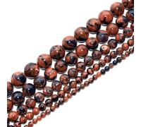 8mm Blue Gold Sand Stone Mixed Sandstone Beads Round Semi Precious Gemstone Loose Beads for Jewelry Making 14"(45-48pcs/strand)