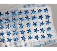 8mm Blue LQ05 Star Self Adhesive Acrylic Rhinestones Plastic Face Gems Stick On Body Jewels for DIY Cards and Invitations Crafts Bling Sticker - 5 Sheets - 250PCS