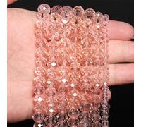 8Mm Champagne Gold Glass Crystal Faceted Round Spacer Beads For Jewelry Necklace Bracelet Diy Making