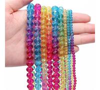8Mm Champagne Gold Glass Crystal Faceted Round Spacer Beads For Jewelry Necklace Bracelet Diy Making