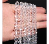 8Mm Champagne Gold Glass Crystal Faceted Round Spacer Beads For Jewelry Necklace Bracelet Diy Making