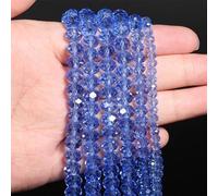 8Mm Champagne Gold Glass Crystal Faceted Round Spacer Beads For Jewelry Necklace Bracelet Diy Making