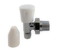 8mm Chrome Plated Cosmos Angle Radiator Valve - Heating System Control Fitting