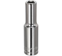 Loops 8mm Chrome Plated Deep Drive Socket - 3/8" Square Drive High Grade Carbon Steel in Metallics Loops Metallics