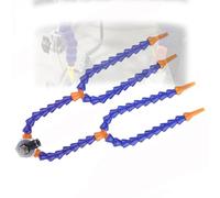 8mm connector Threaded flexible water coolant pipe hose, adjustable round/santhem nozzle cooling pipe hose, inner pipe with lathe CNC Strong magnetic base，bifurcated tube 400mmx2pcs 7mm round nozzle