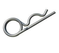 8mm Cotter Pins R Clips (Pack of 2) Large Double Winded Spring Clip Pin for Holding the Bolts, Clevis in Place - Zinc Plated Heavy Duty Certified Standart DIN 11024