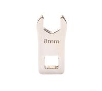 8mm Crowfoot Wrench Head 1/4 Inch Drive- Chromium Vanadium Steel Open End Spanner Adapter for Ratchet Torque Tools- Silver