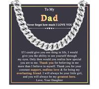 8MM Cuban Link Chain for Men, To My Man Husband Dad Uncle Grandpa Stepdad Son in Law Stainless Steel Necklace Gifts for Men Birthday Christmas Valentines Fathers Day Anniversary Thanksgiving Gifts