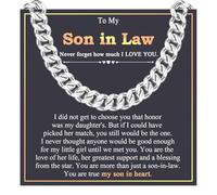8MM Cuban Link Chain for Men, To My Man Husband Dad Uncle Grandpa Stepdad Son in Law Stainless Steel Necklace Gifts for Men Birthday Christmas Valentines Fathers Day Anniversary Thanksgiving Gifts