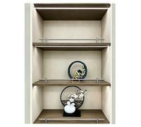 8mm Diameter Aluminum Alloy Shelf Guard Rail, Multi-Color Options, Customizable Size, with Installation Accessories, Anti-Drop Fence for Bookcase, Wine Cabinet & Wardrobe(Gray,40cm)