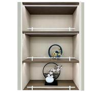 8mm Diameter Aluminum Alloy Shelf Guard Rail, Multi-Color Options, Customizable Size, with Installation Accessories, Anti-Drop Fence for Bookcase, Wine Cabinet & Wardrobe(Milk,81-100cm)
