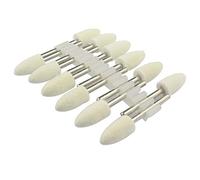 8mm Diameter Bullet shape Polishing Buffing Wheels Wool Felt Mounted Mandrel Grinding Bits Grinder Head Rotary Tool Accessories Drill Tools Attachment - 1/8 Inch Shank