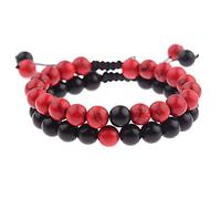 8mm Distance Bracelet Lover Couple Relationship Natural Stone Beads Yoga Bracelet Strand Stretch Bracelet Couple Jewelry for Him or Her Men and Women, One Size, Stone