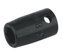 8mm Forged Impact Socket - 3/8 Inch Sq Drive - Chrome-Vanadium Wrench Socket