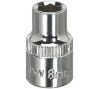 8mm Forged Steel Drive Socket - Durable Chrome Vanadium For 3/8" Drive
