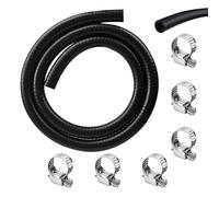 8mm Fuel Hose Inner Diameter Fuel line Set 3 Meter Fuel Pipe,with 7 pcs Hose Clamps,for Trucks, Cars, Tractors and Small Engines Fuel line Set