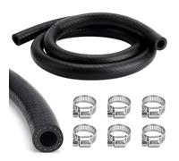8mm Fuel Line Hose Kit, NBR Rubber Fuel Pipe Set, 1 Meter Diesel Heater Fuel Pipe with Stainless Steel Hose Clamps, Replacement Upgrade Kit for Lawnmower, Tractor, Car, Truck, Small Engine (8mm)