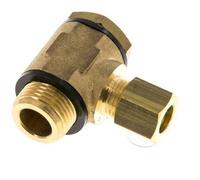 8mm & G3/8'' Brass Swivel Joint Compression Fitting with Male Threads 135 bar Polyamide DIN EN 1254-2