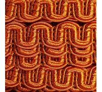 8mm Gimp Scroll Braid Upholstery Costume Dress 39 Colours Buy 1 2 or 4m 555D, 049 Burnt Orange, 2 Metres
